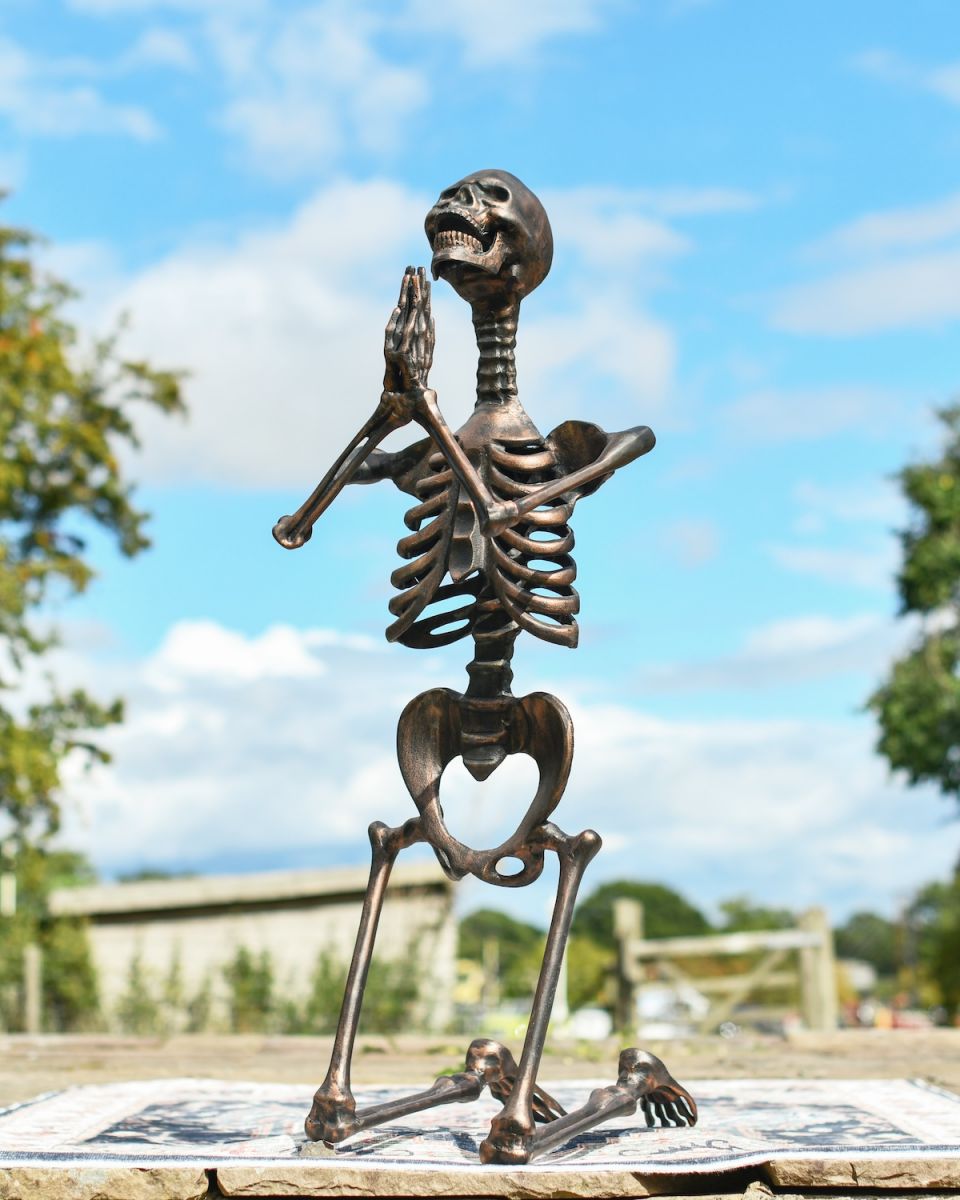 "Pascal" the Praying Skeleton - Copper
