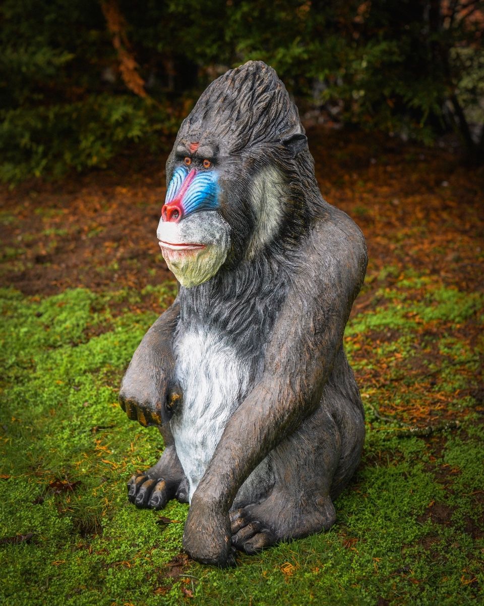 "Patriarch Mandrill" Fibreglass Garden Sculpture facing right