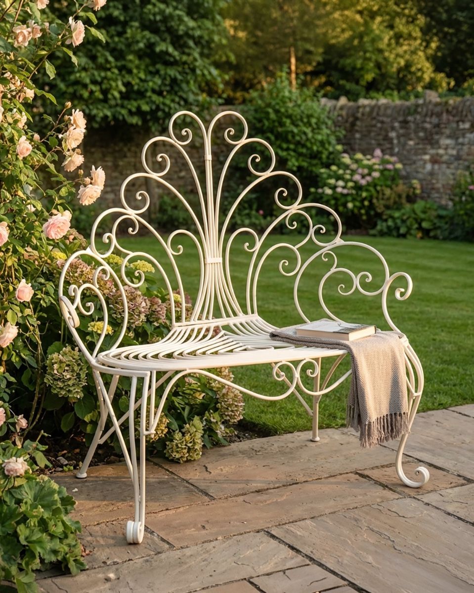 “Peacock” Garden Seat ai illustration