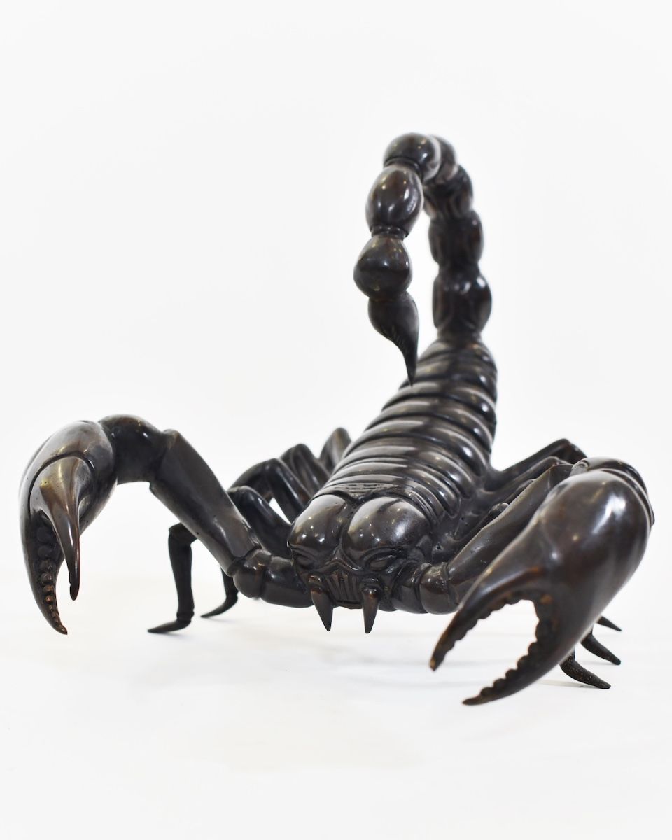 "Primal Sting" Cast Brass Scorpion Sculpture