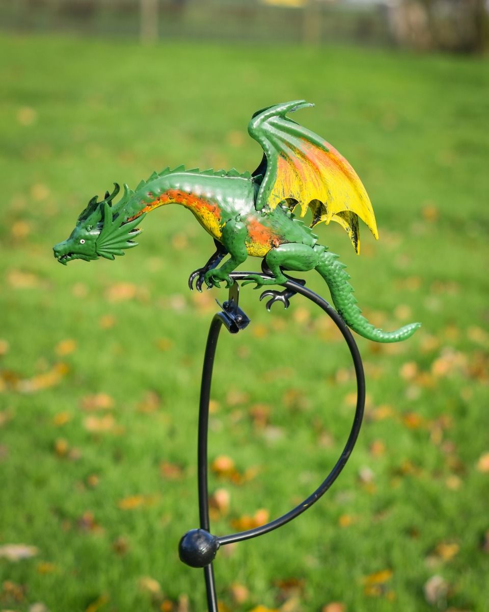 "Ragnor" the Steel Dragon Rocker Garden Spike Clsoe up Shot from Above