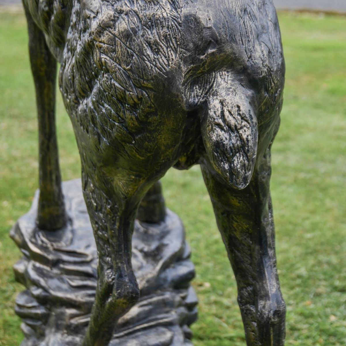 View of the Back of the “Renwick” Stag on Rock Sculpture