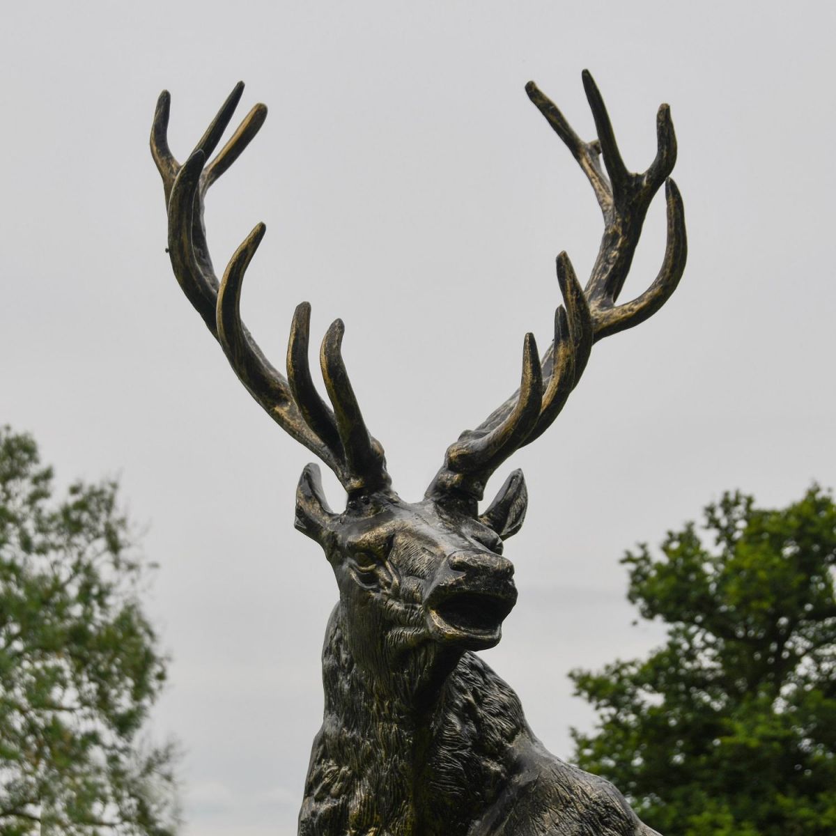 Antlers on the Top of the “Renwick” Stag on Rock Sculpture