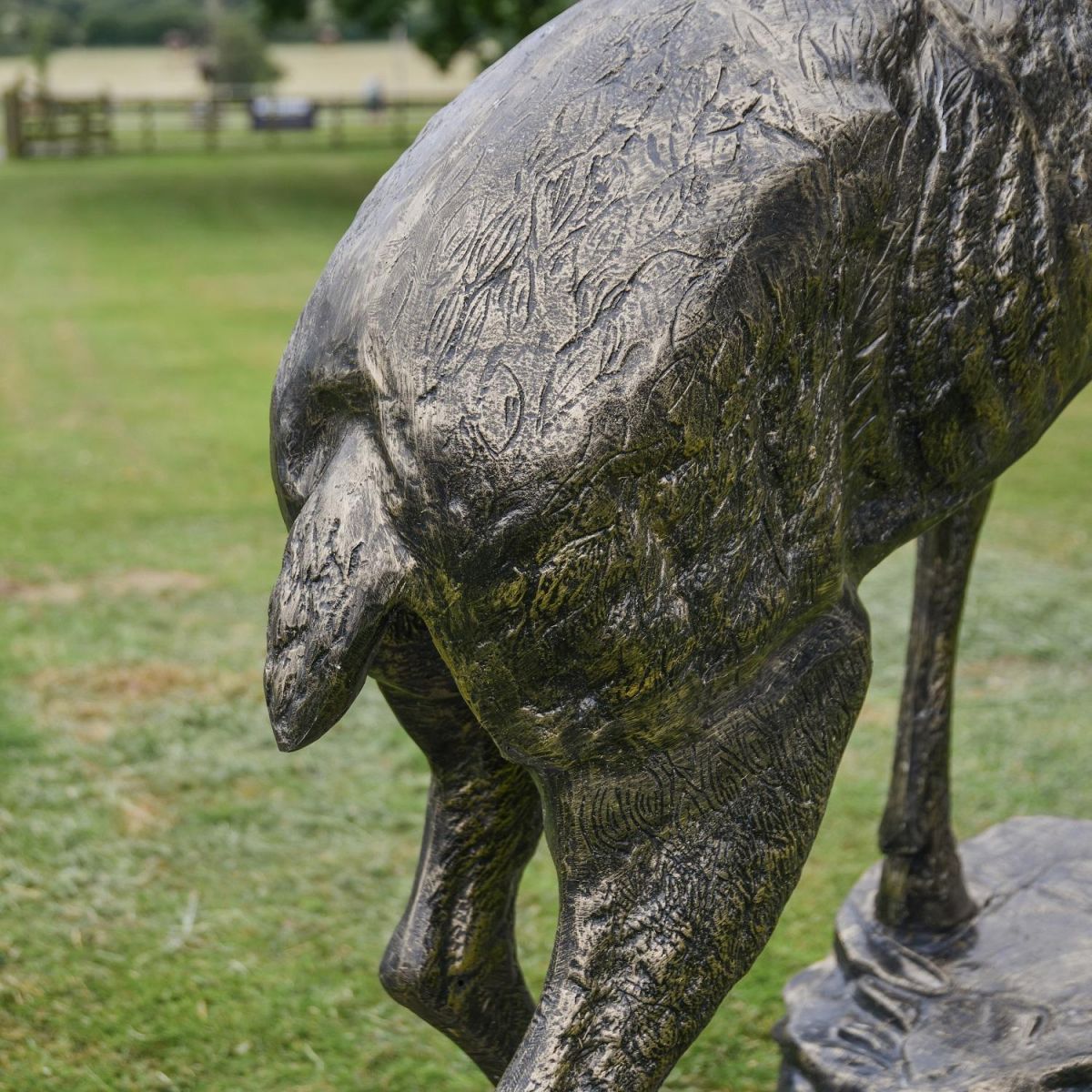 View of the Back of the “Renwick” Stag on Rock Sculpture