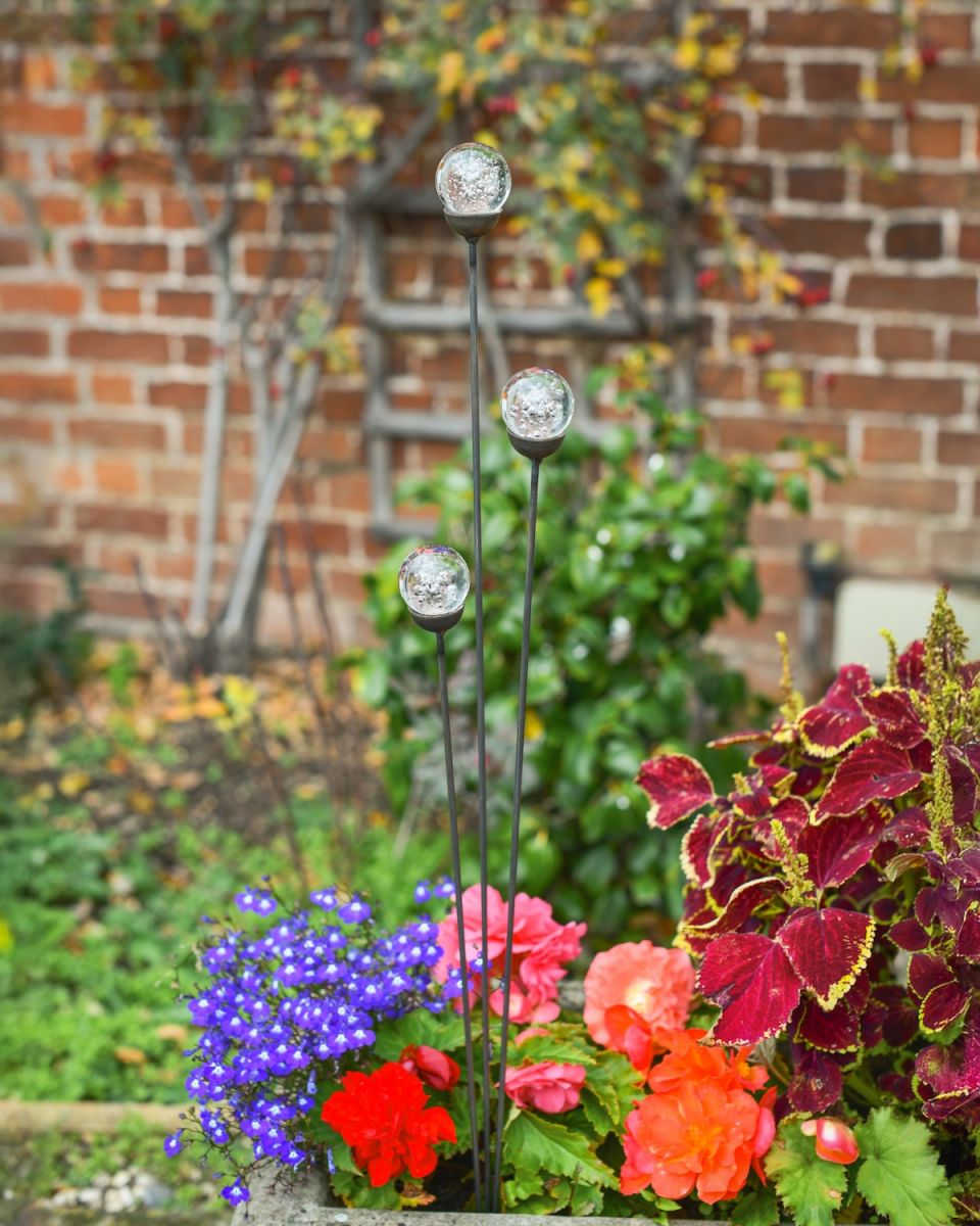 "River" Triple Suncatcher Garden Stake