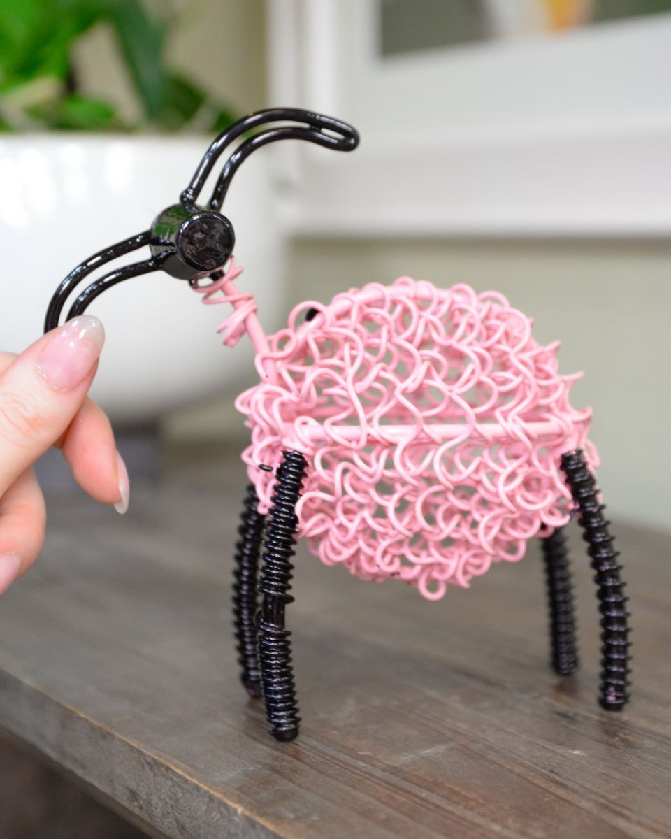 Scale image of recycled metal home decor ornament