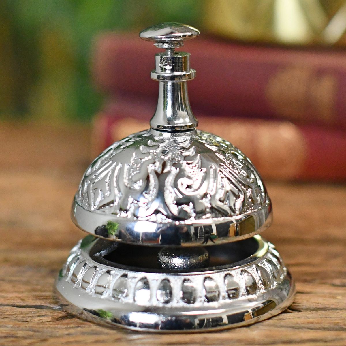 Polished Brass Ornate Reception Bell in Situ