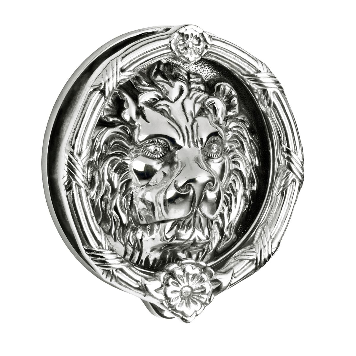 "Sandringham" Bright Chrome Lion Knocker "Sandringham" Bright Chrome Lion Knocker
