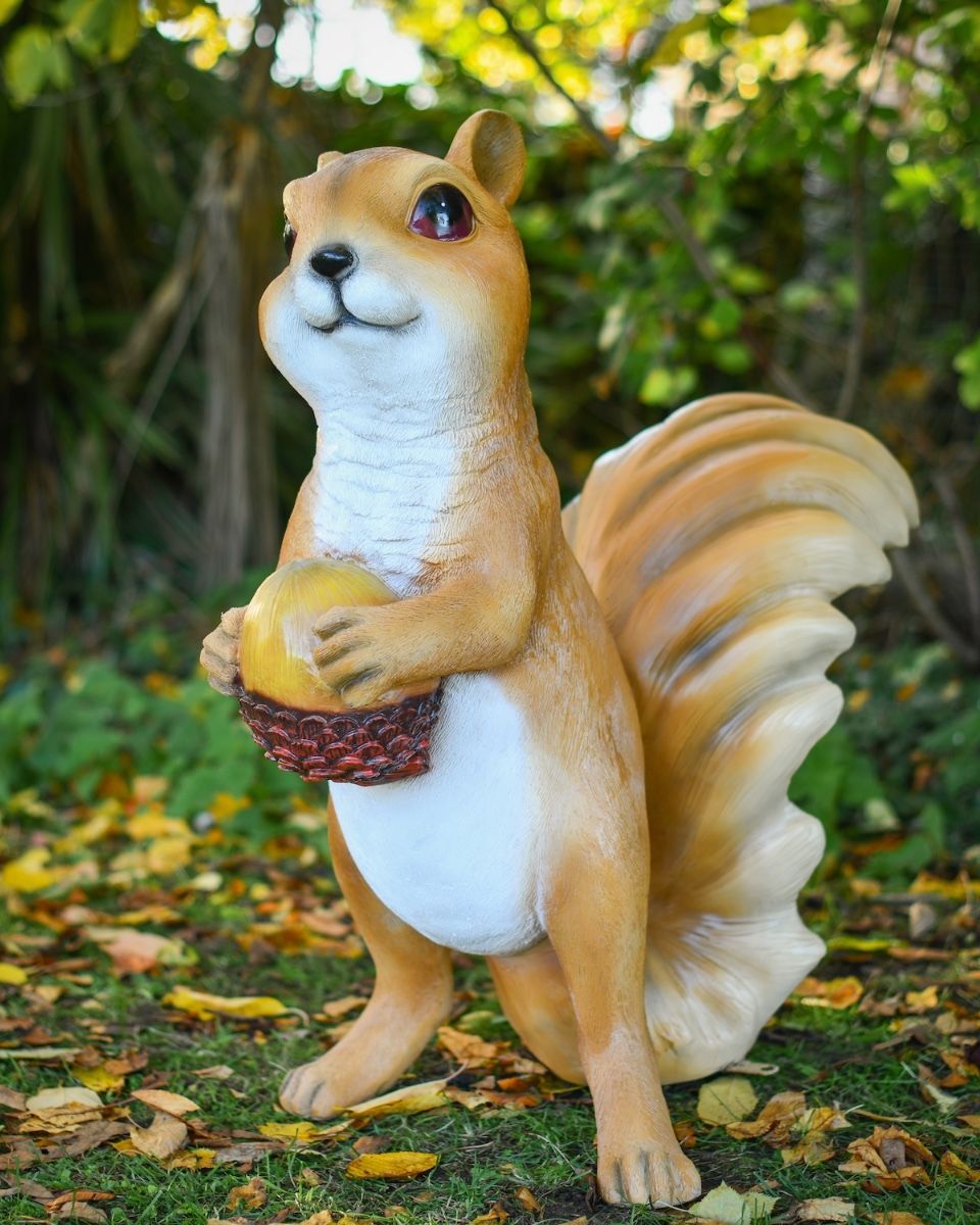 "Scoot" the Handpainted Fibreglass Squirrel Garden Sculpture in situ image