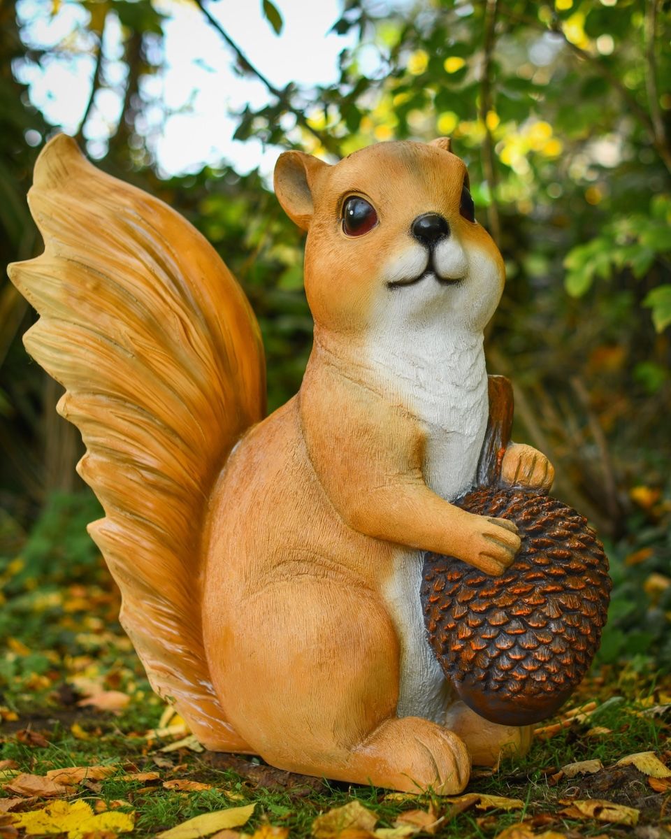 "Scurry" the Handpainted Fibreglass Squirrel Garden Sculpture