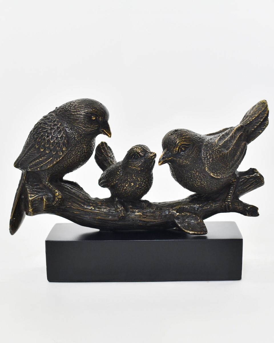 "Shadowed Songbirds" Cast Brass Ornament