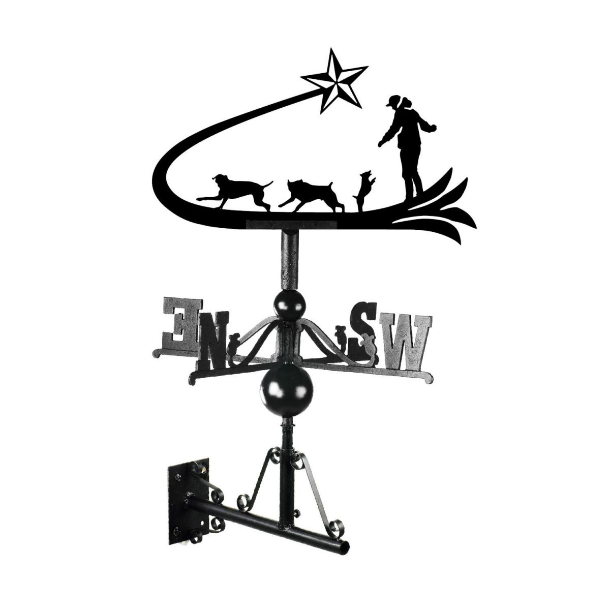 Shooting star & dogs weathervane in situ