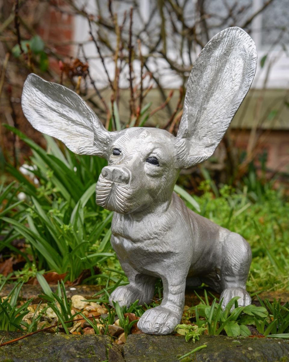 "Sid" the Bassett Hound Cast Aluminium Garden Sculpture