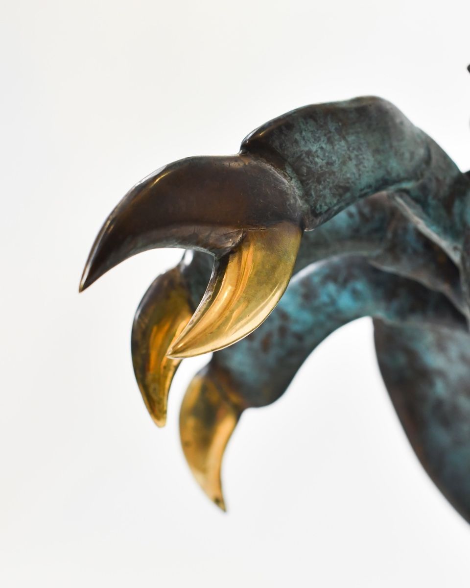 "Sovereign of the Shell" Hermit Crab Sculpture in Cast Brass claws