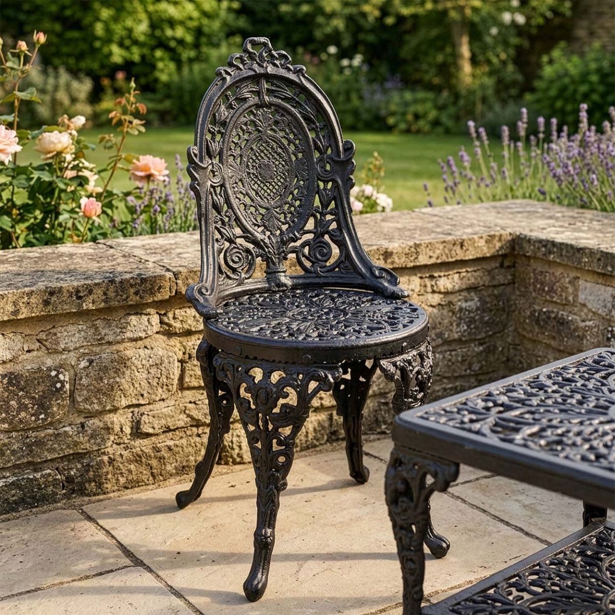 “St Petersburg” Deluxe Garden Chairs in a Black Finish DIgital Illustration