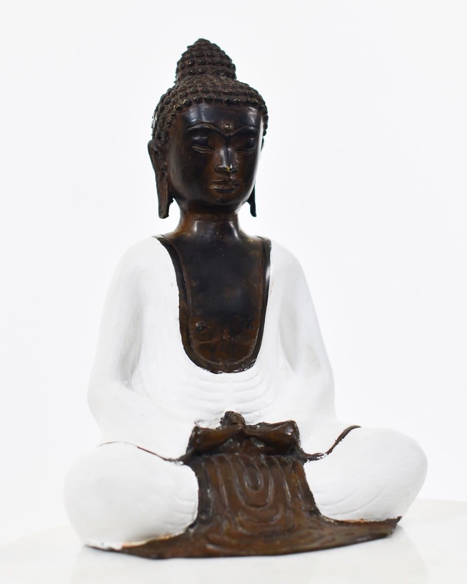 "Stillness Spoken" Cast Brass Buddha Ornament