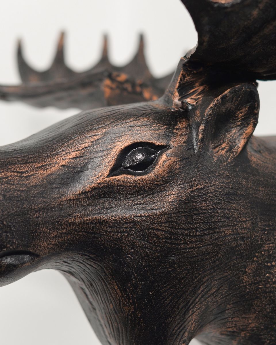 "The Great North" Moose Head Wall Art close up of eye