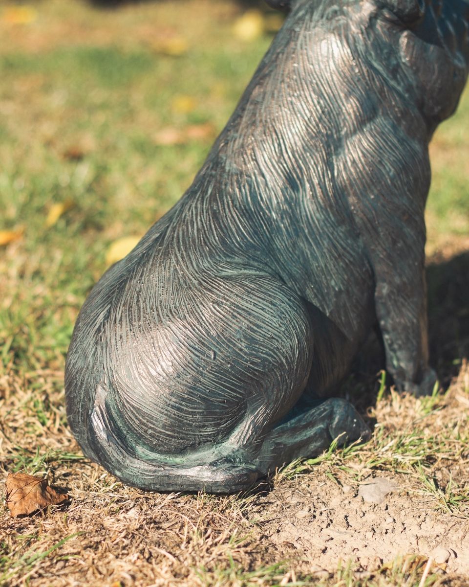 ‘Truffle’ the Pig Cast Aluminium Garden Sculpture rear legs image