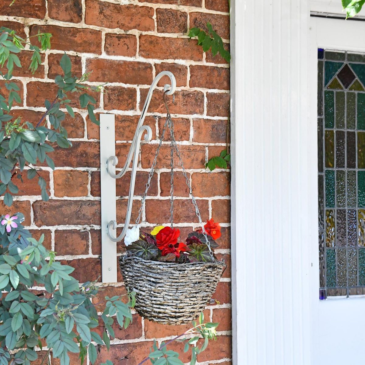 "Turenne" Hanging Basket Bracket in Situ Next to the Front Door