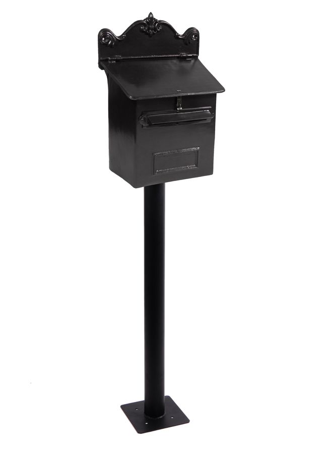 “Twilight Shadows” Black Goldhay Post Box