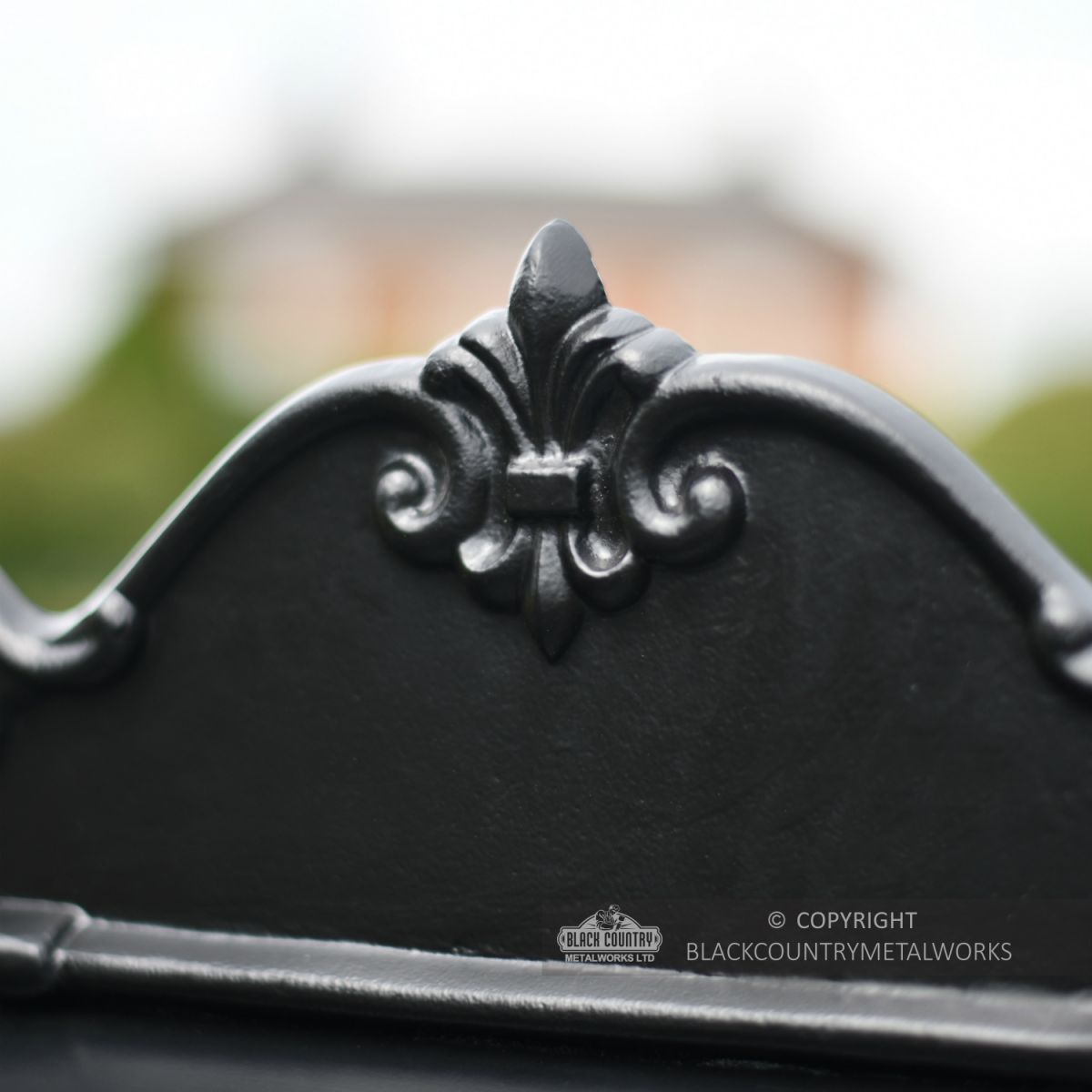 “Twilight Shadows” Black Goldhay Post Box Decorative Top