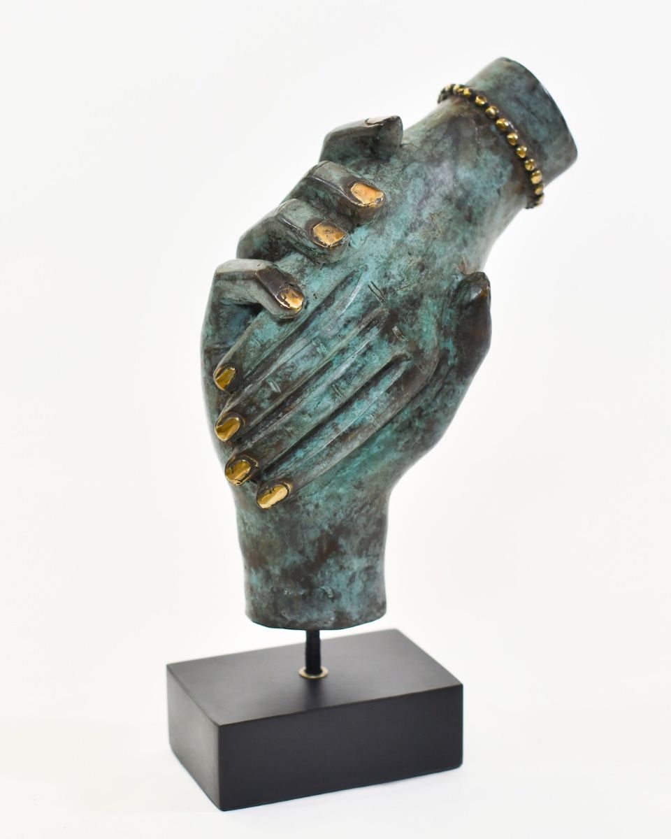 "Verdigris Union" Cast Brass Sculpture