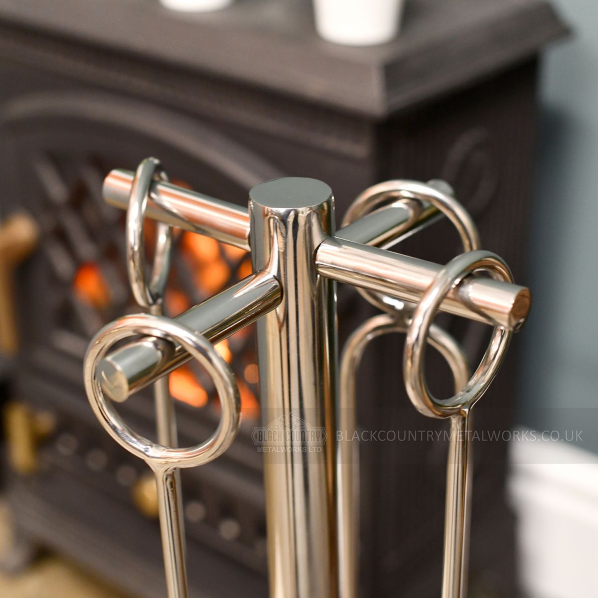 Close-up of the Stainless Steel Loop Handles Close-up of the Stainless Steel Loop Handles