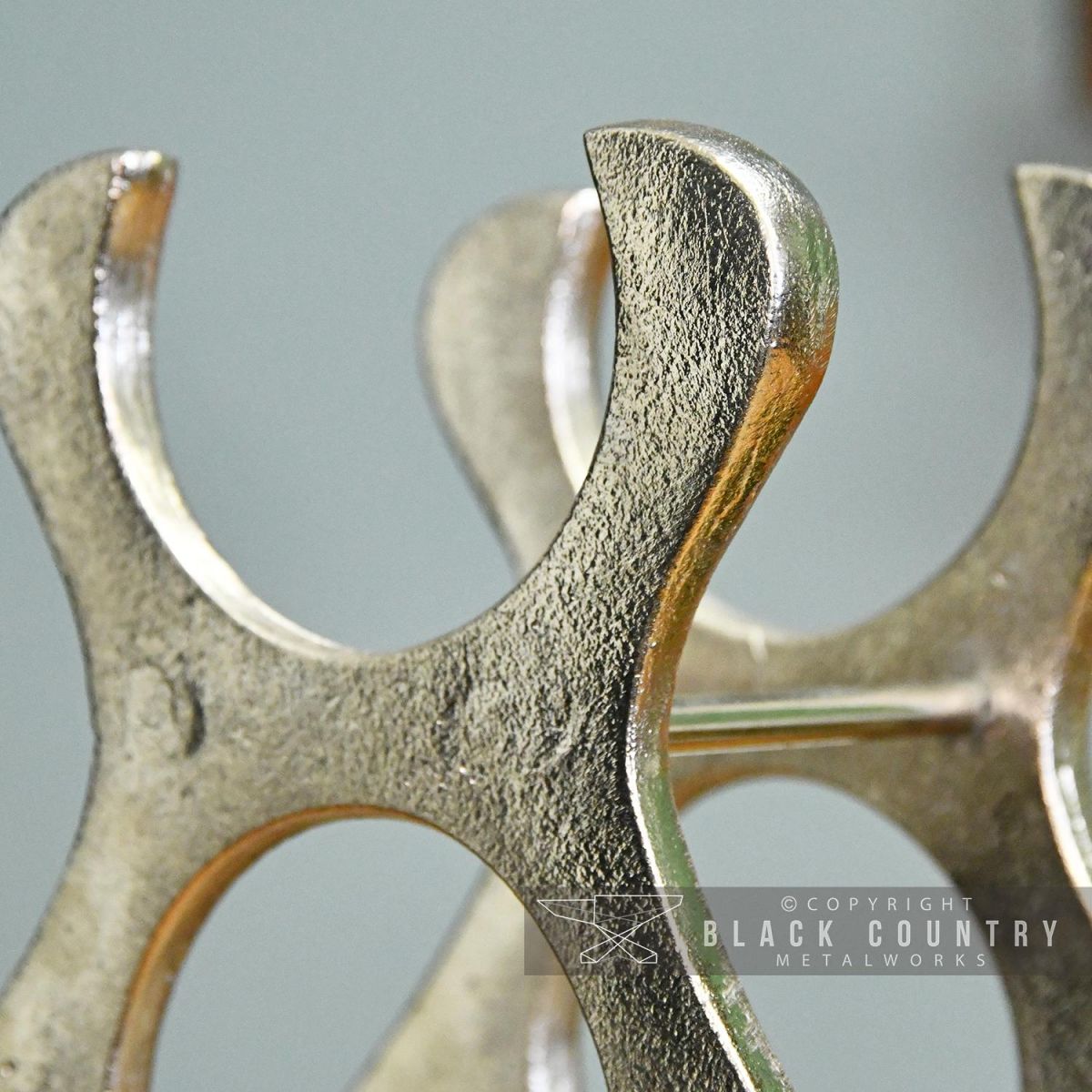 Close-up of the Antique Nickel Finish