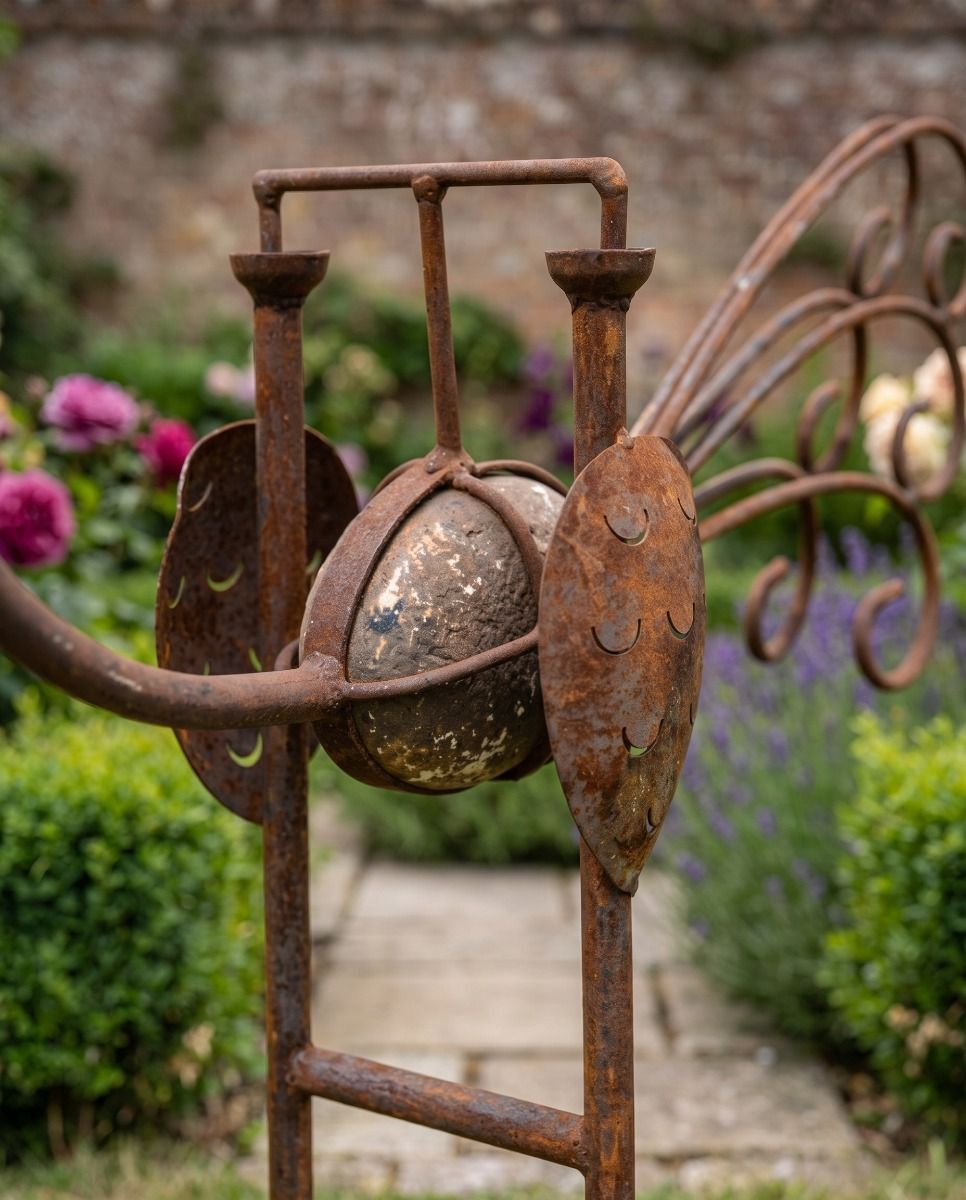 A Close up of the Centre of the "Virgil" the Garden Spike Rocker Sculpture - Digital Illustration 