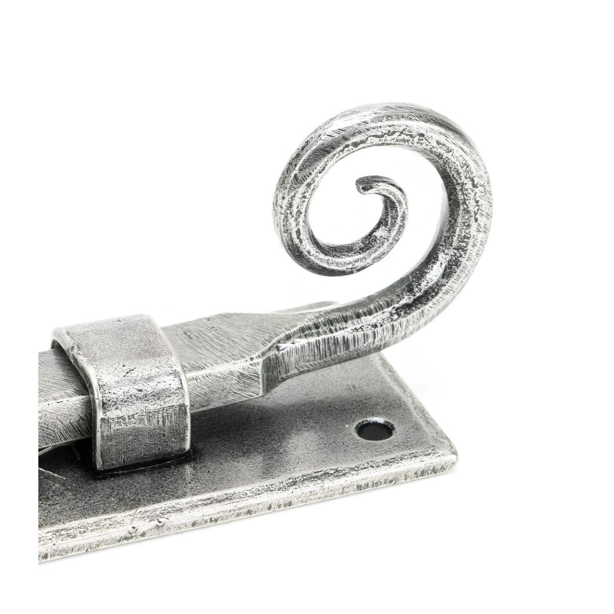 A Close up of the Handle on a 4 Inch Monkey Tail Window Security Bolt & Door Straight Bolt 