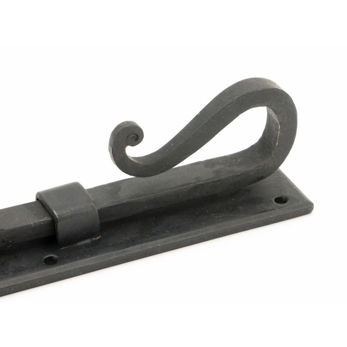 A Close up of the Handle on a The 8" Shepherds Crook Security Bolt for Windows & Doors