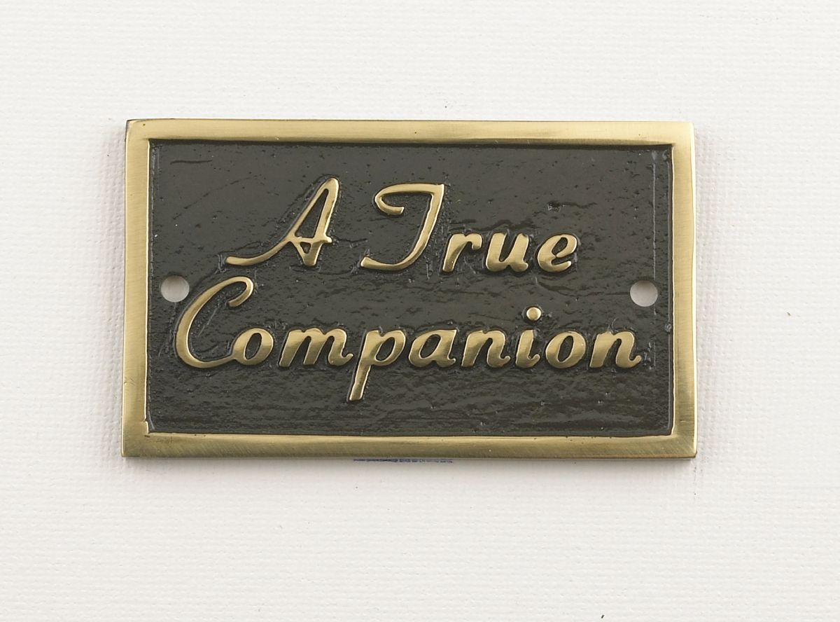 A True Companion Memorial Plaque