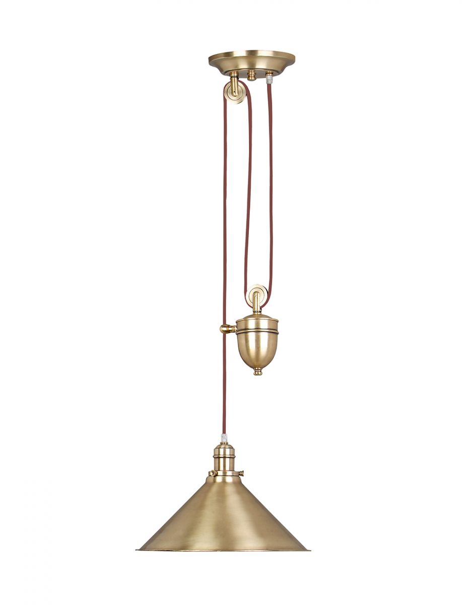 "Englepark Court" Adjustable Antique Brass Hanging Light