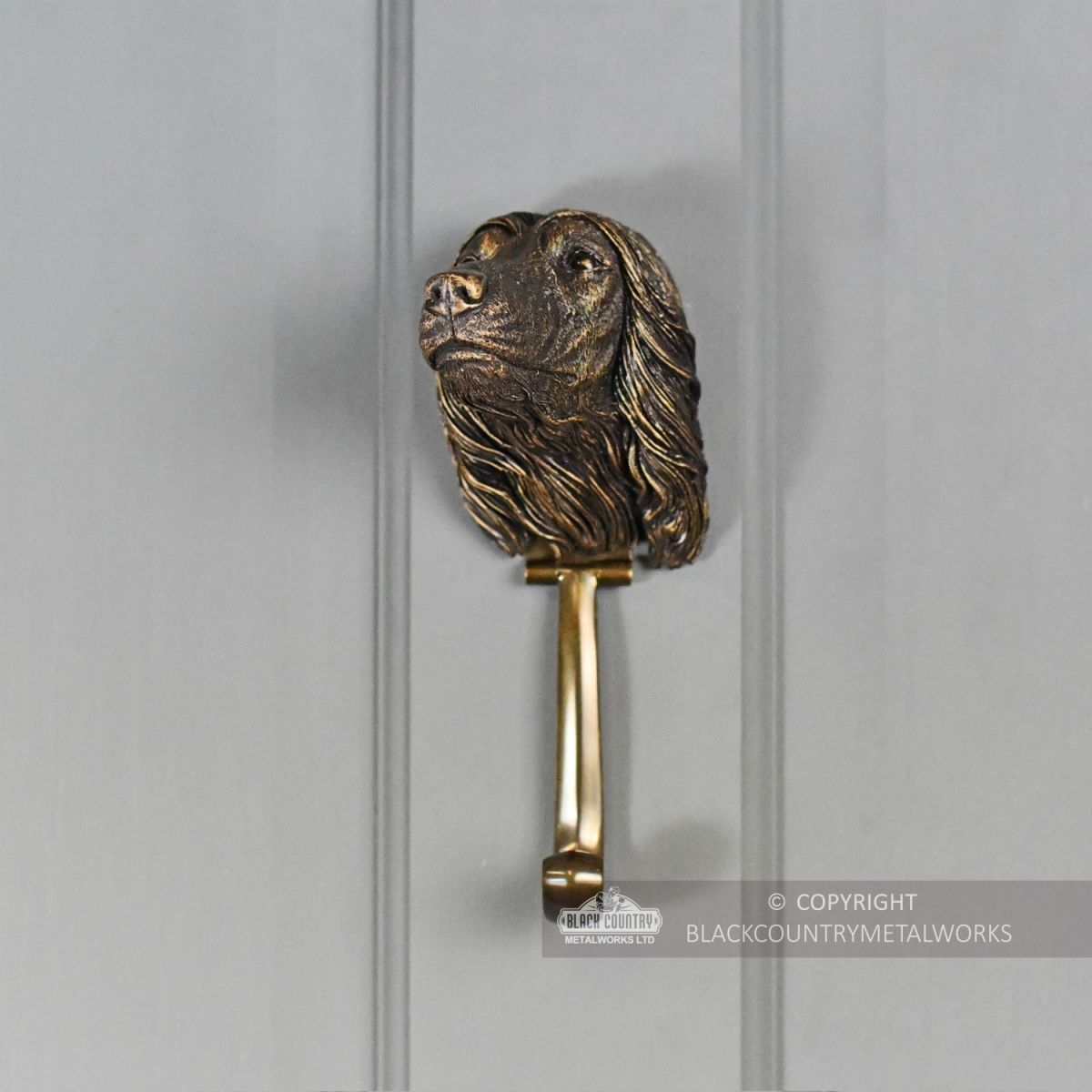  Afghan Hound Dog Door Knocker in Situ