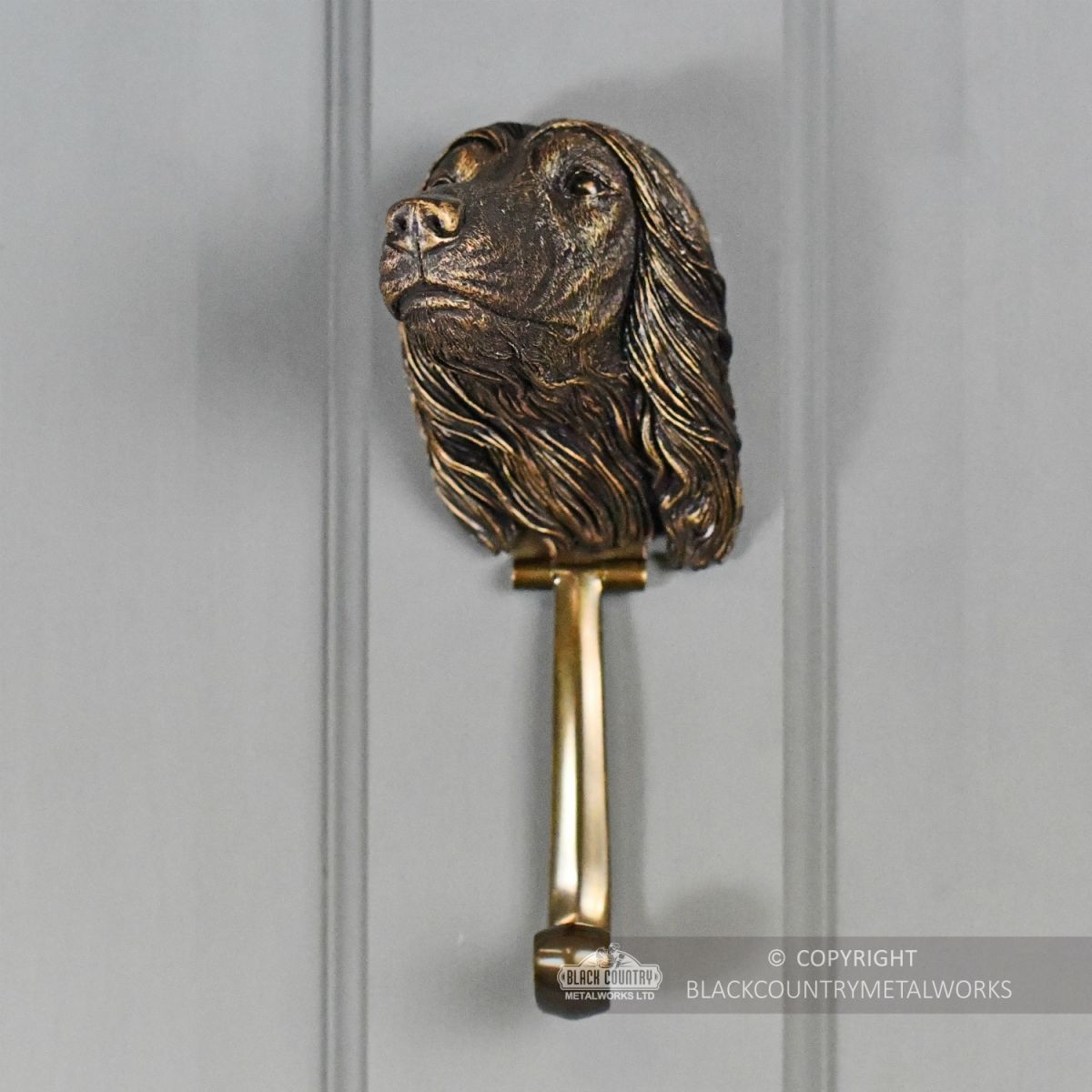 Front View of the Afghan Hound Dog Door Knocker