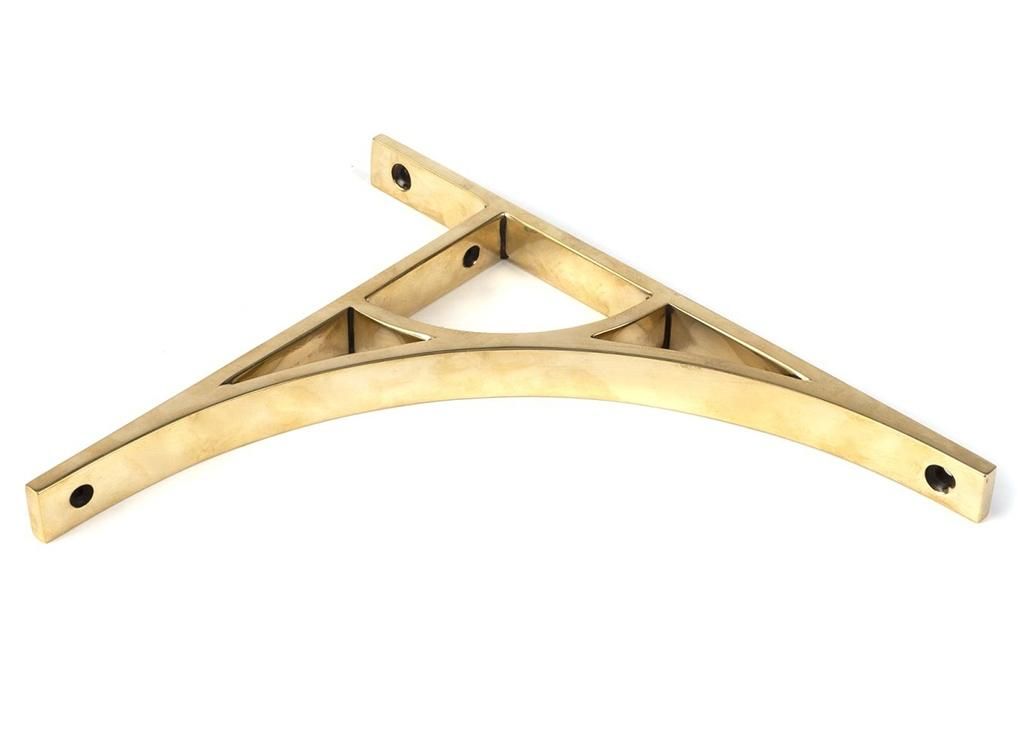 Close-Up of Aged Brass "Ascension" Arched Crescent Shelf Bracket - 260mm x 200mm Close-Up of Aged Brass "Ascension" Arched Crescent Shelf Bracket - 260mm x 200mm