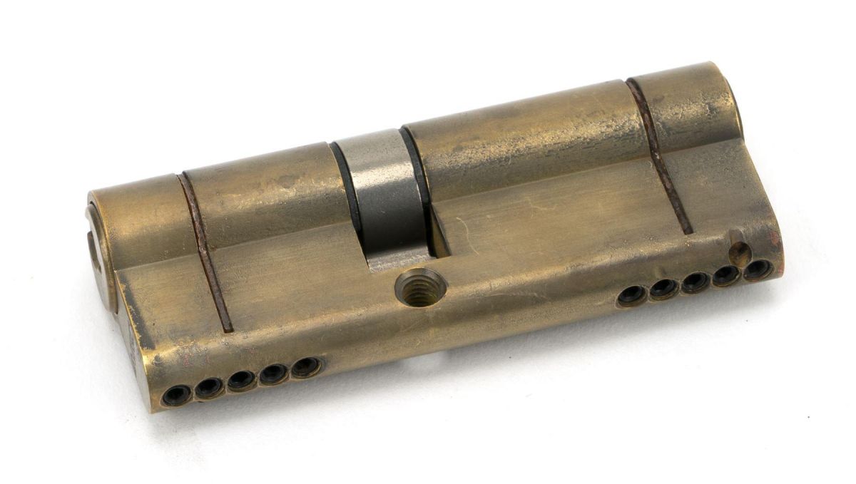 Aged Brass 5-Pin Euro Cylinder