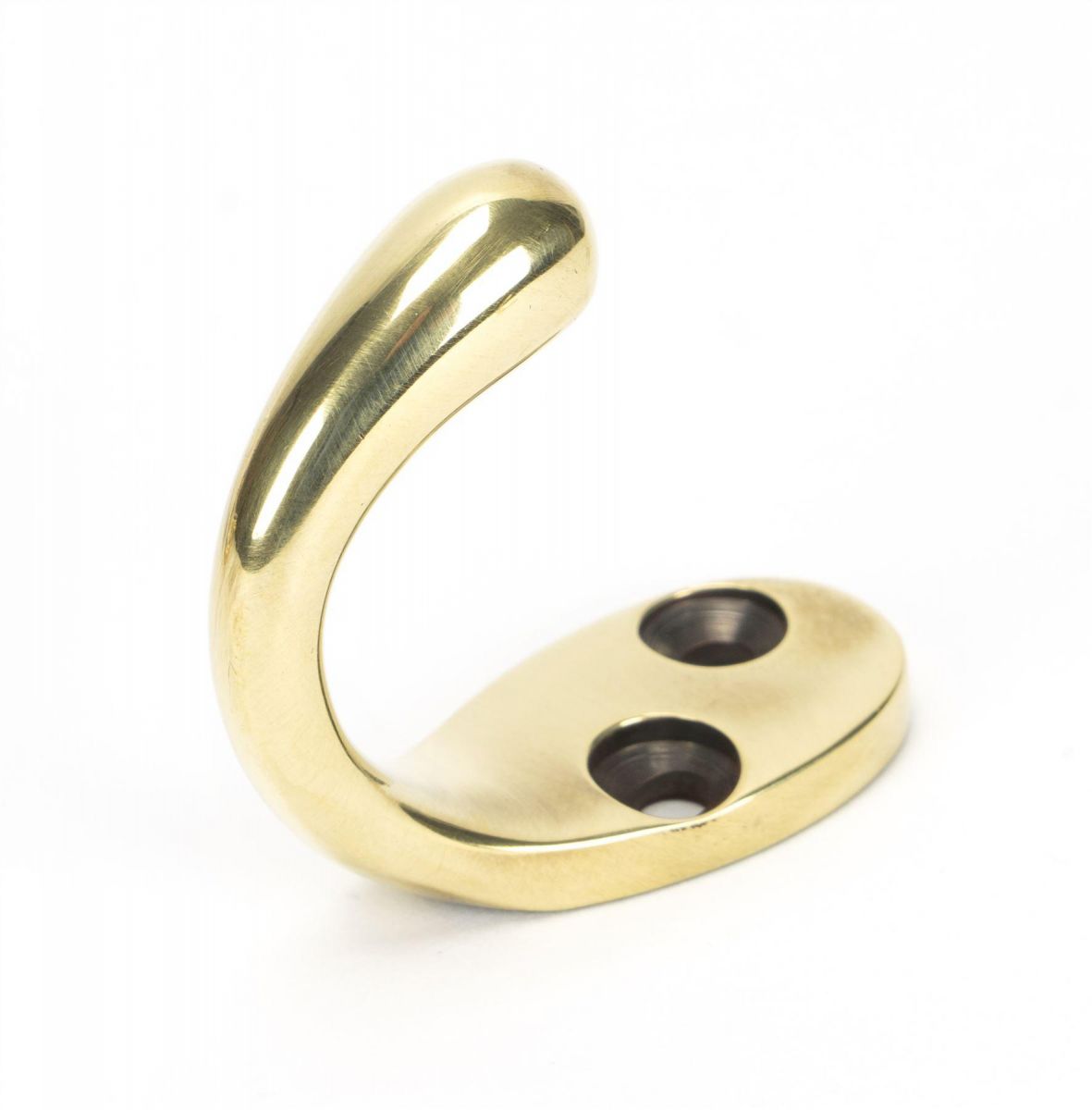 Aged Brass Single Pronged Coat Hook Aged Brass Single Pronged Coat Hook