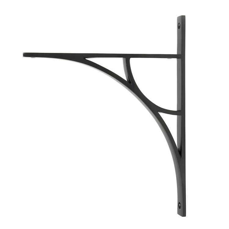 Aged Bronze "Ascension" Arched Crescent Shelf Bracket - 314mm x 250mm