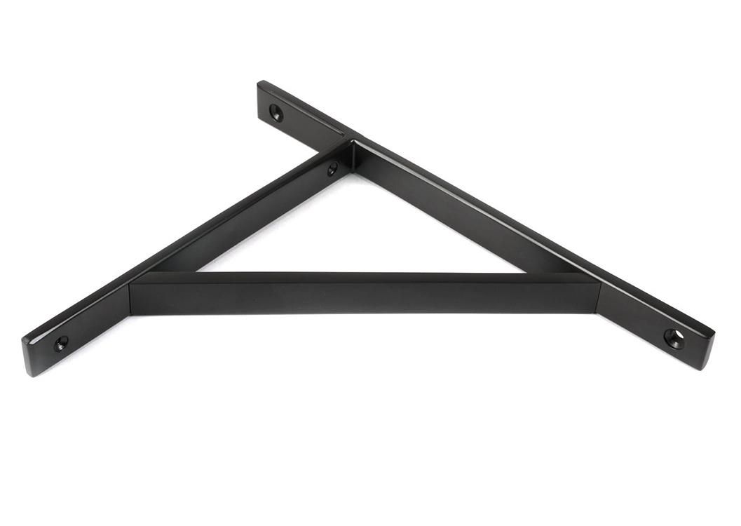 Close-Up of Aged Bronze "Claremont" Traditional Shelf Bracket - 260mm x 200mm