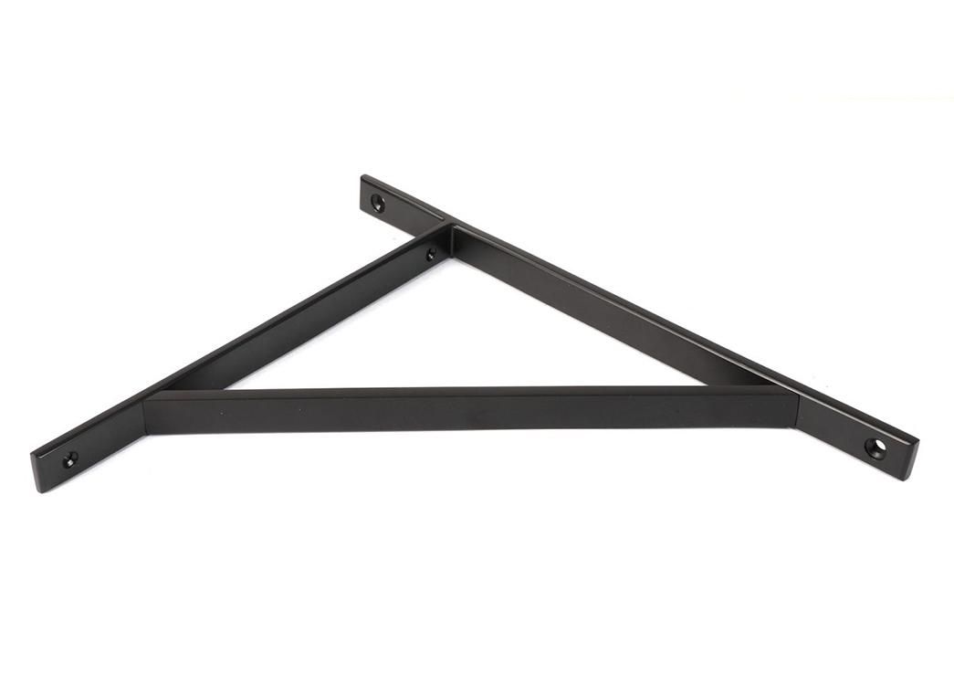 Close-Up of Aged Bronze "Claremont" Traditional Shelf Bracket - 314mm x 250mm