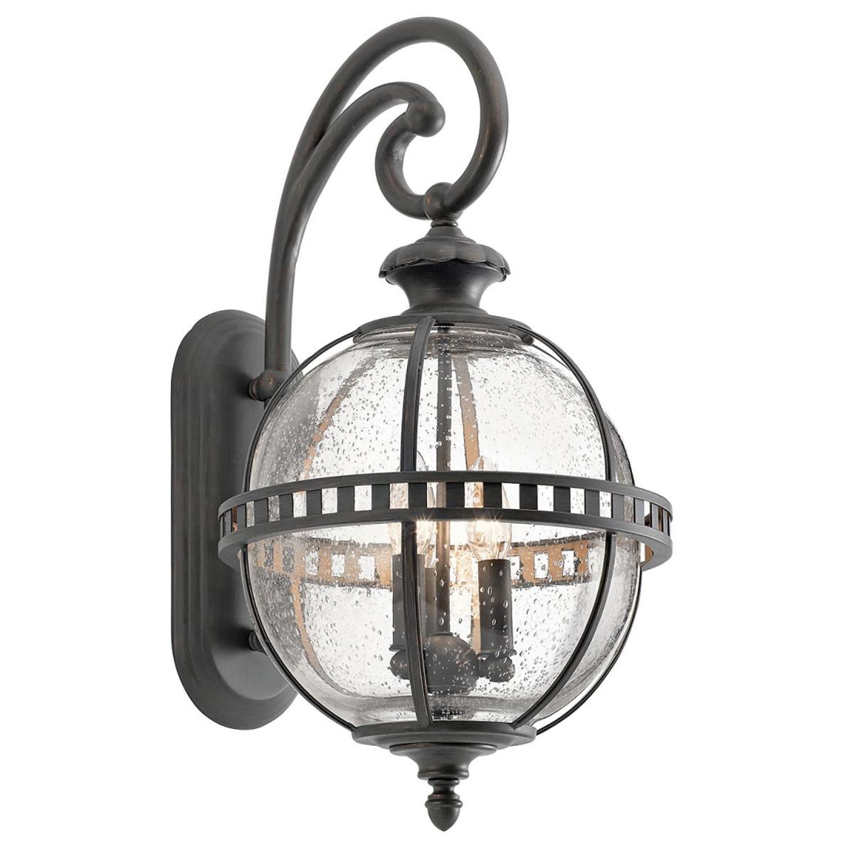 Aged Bronze "Classical" Victorian Spherical Outdoor Wall Light - 58cm