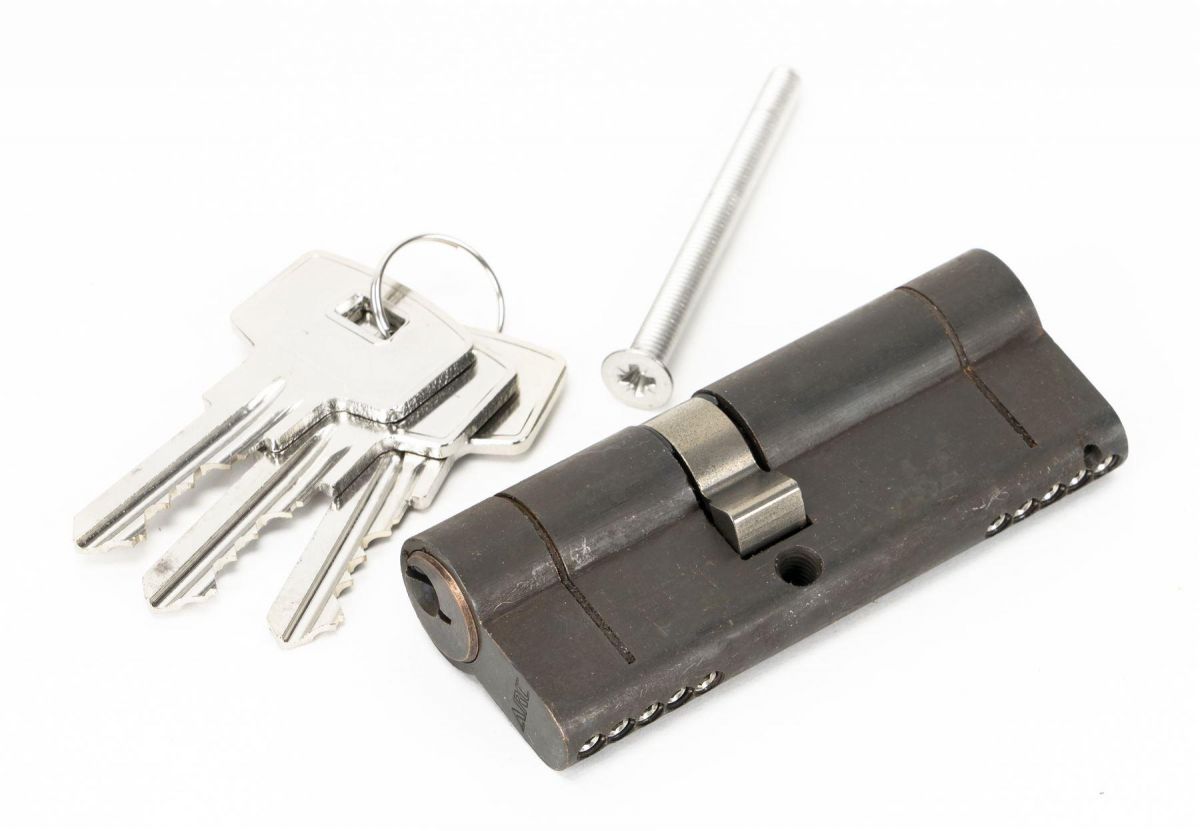 Aged Bronze 5-Pin Euro Cylinder & Keys