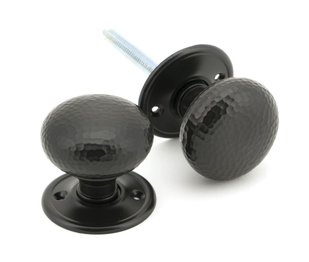 Aged Copper Hammered Mortice & Rim Doorknob Set Spindle Aged Copper Hammered Mortice & Rim Doorknob Set Spindle