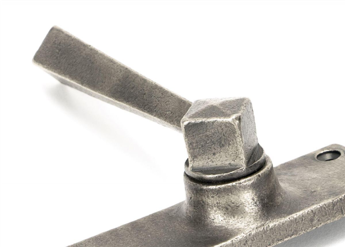 Aged Pewter Lever Euro Door Handle Close Up Aged Pewter Lever Euro Door Handle Close Up