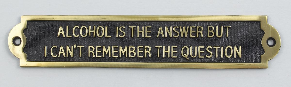 Alcohol Is The Answer But I Can"t Remember The Question