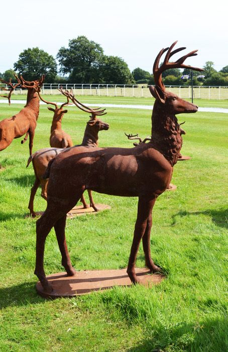 "Grenoch Grove" Cast Iron Stag Sculpture "Grenoch Grove" Cast Iron Stag Sculpture