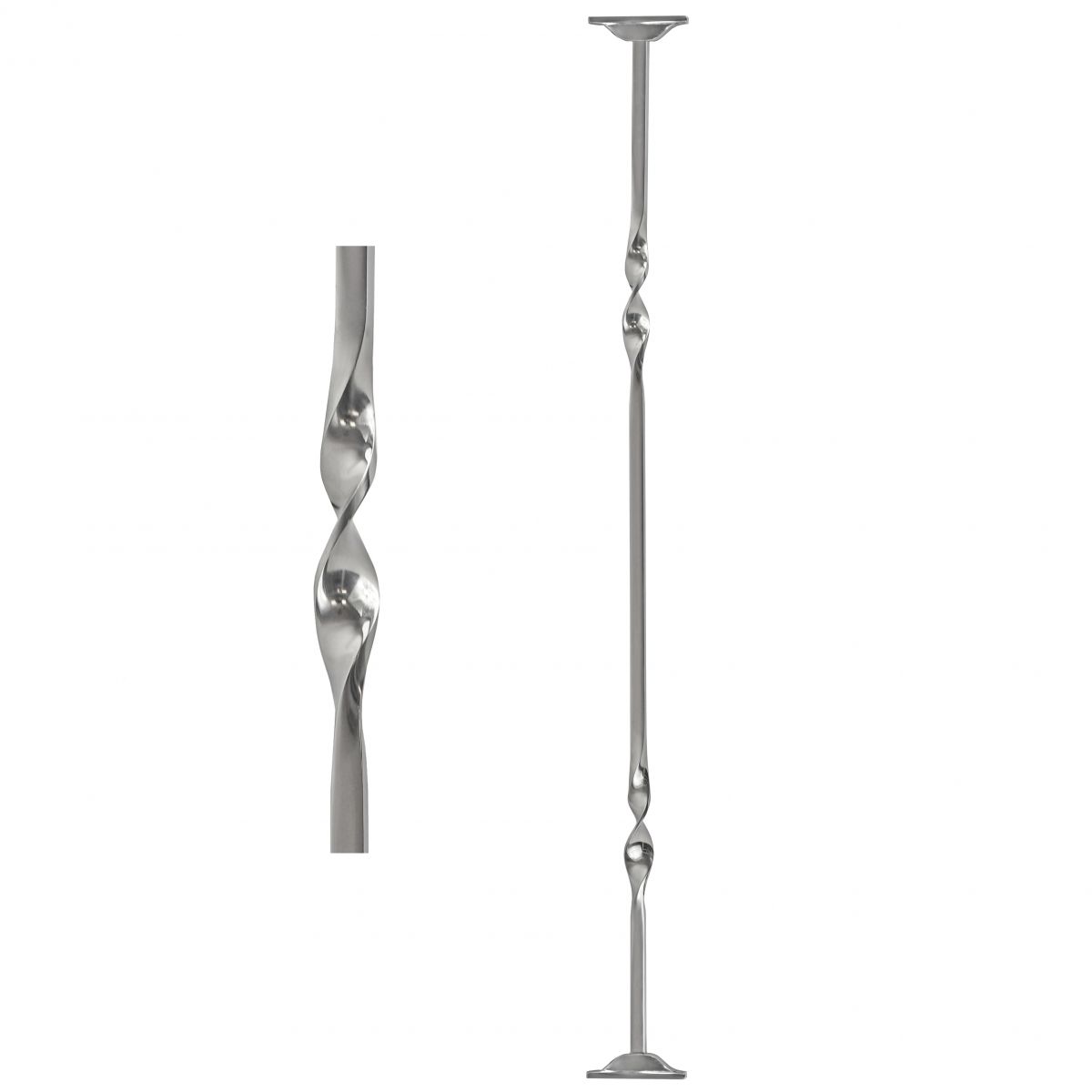 Alessi Double Bold Twist Stainless Steel Stair Spindle Alessi Double Bold Twist Stainless Steel Stair Spindle
