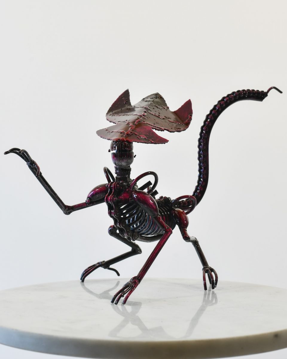 "Vortex" the Recycled Metal Alien Sculpture "Vortex" the Recycled Metal Alien Sculpture