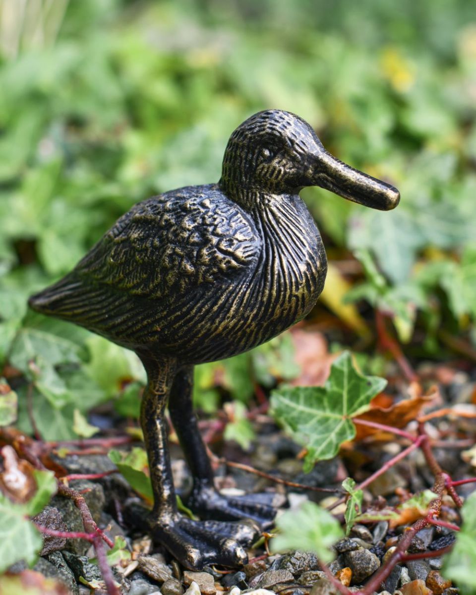 Black and Gold Aluminium Avocet Sculpture  Black and Gold Aluminium Avocet Sculpture